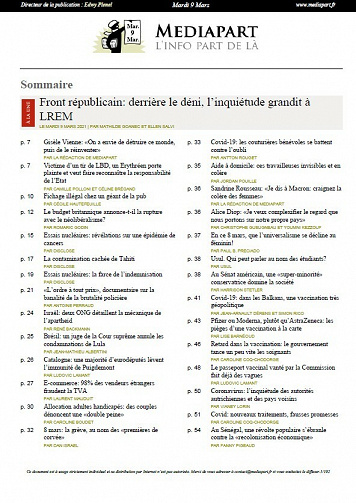 Mediapart - Mardi 9 Mars 2021