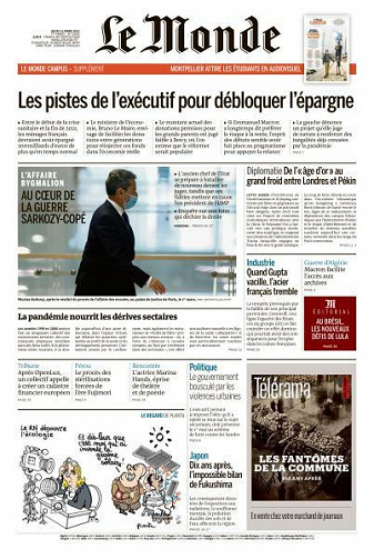 Le Monde du Jeudi 11 Mars 2021