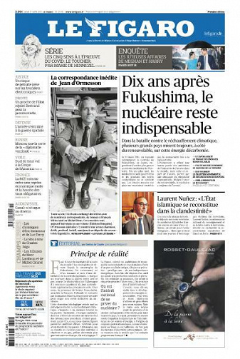 Le Figaro du Jeudi 11 Mars 2021