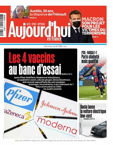 Aujourd’hui en France - 11 Mars 2021