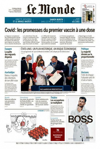 Le Monde du Vendredi 12 Mars 2021
