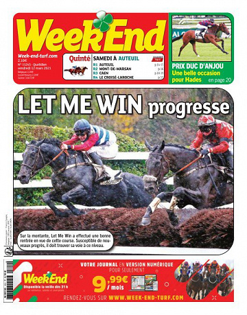 Week-end du vendredi 12 mars 2021