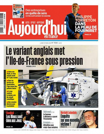 Aujourd’hui en France - 15 Mars 2021