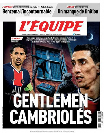 L’equipe du Mardi 16 Mars 2021