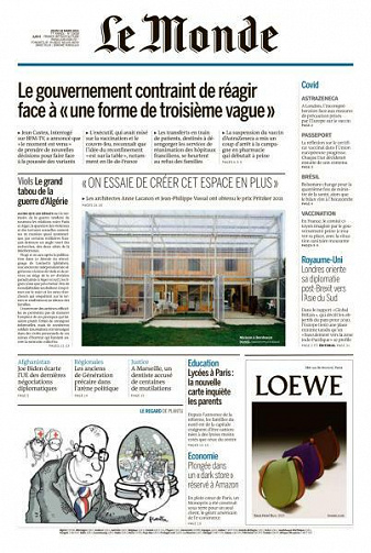 Le Monde du Jeudi 18 Mars 2021