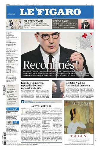 Le Figaro du Vendredi 19 Mars 2021