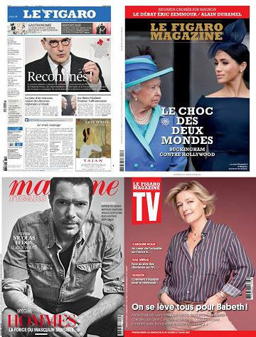 Pack Le Figaro et ses 3 suppléments - Vendredi 19 Mars 2021