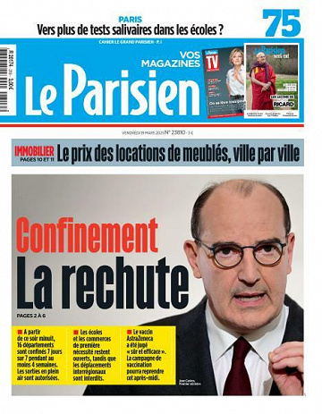 Le Parisien du Vendredi 19 Mars 2021