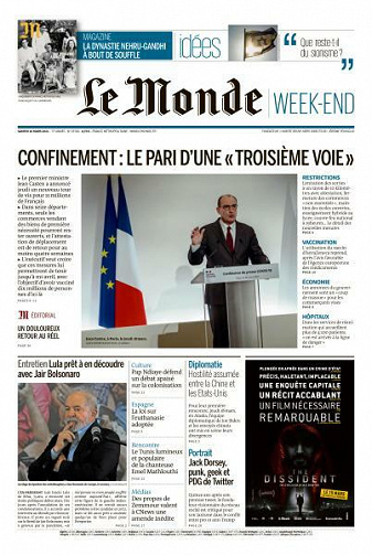 Le Monde du Samedi 20 Mars 2021