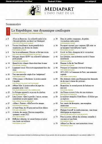 Mediapart - 19 Mars 2021 (Edition du soir)
