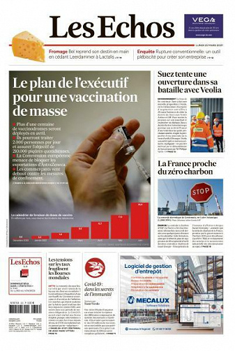 Les Echos du Lundi 22 Mars 2021