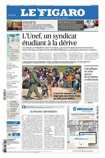 Le Figaro du Lundi 22 Mars 2021