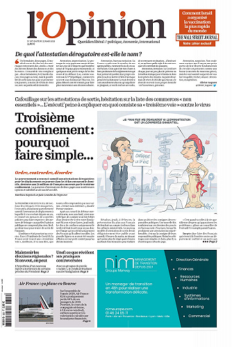 L'opinion du lundi 22 mars 2021