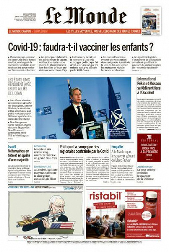 Le Monde du Jeudi 25 Mars 2021