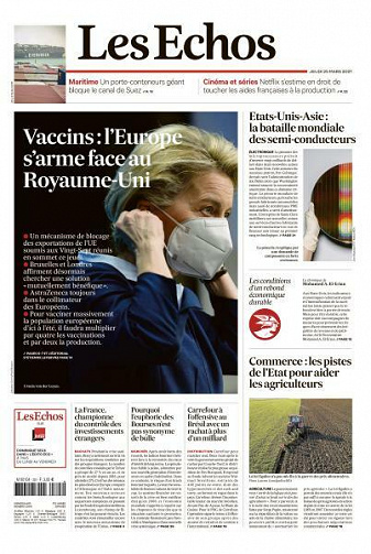 Les Echos du Jeudi 25 Mars 2021