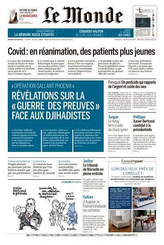 Le Monde du Vendredi 26 Mars 2021