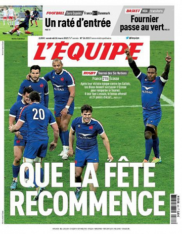 L’equipe du Vendredi 26 Mars 2021
