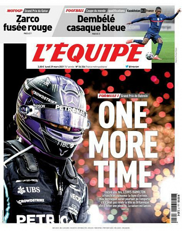 L’equipe du Lundi 29 Mars 2021