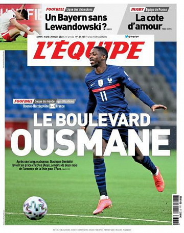 L’equipe du Mardi 30 Mars 2021