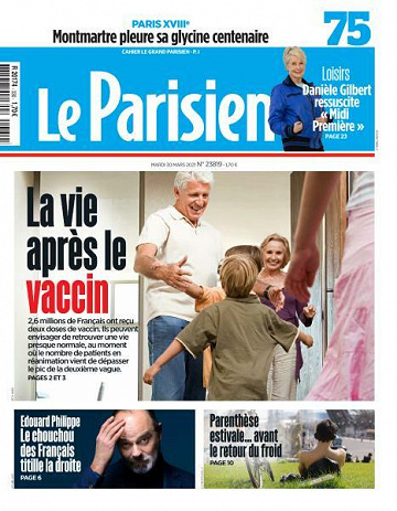 Le Parisien du Mardi 30 Mars 2021