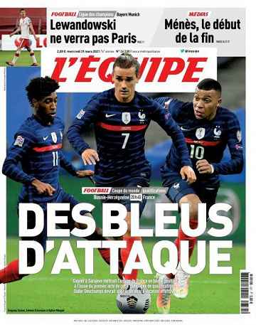 L’equipe du Mercredi 31 Mars 2021