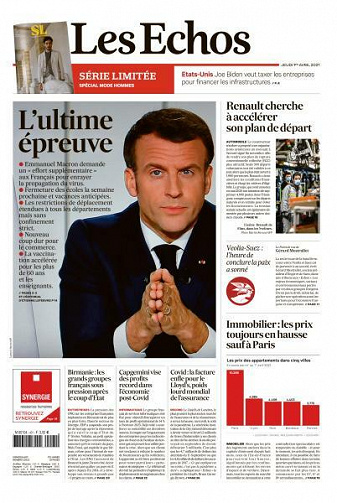 Les Echos du Jeudi 1er Avril 2021