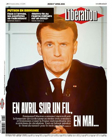 Libération du Jeudi 1er Avril 2021