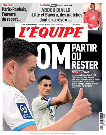 L’equipe du Vendredi 2 Avril 2021