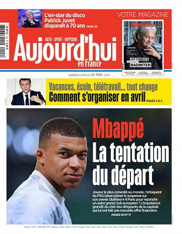 Aujourd’hui en France - 2 Avril 2021