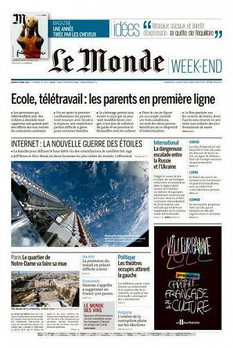 Le Monde du Samedi 3 Avril 2021