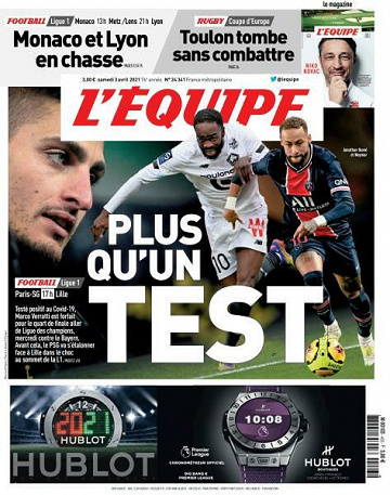 L’equipe du Samedi 3 Avril 2021