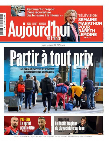 Aujourd’hui en France - 3 Avril 2021