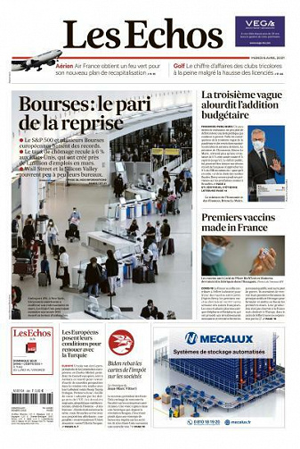 Les Echos du Mardi 6 Avril 2021