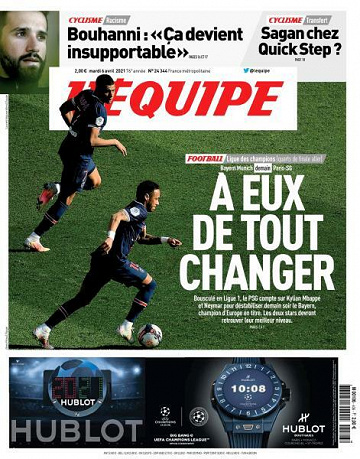 L’equipe du Mardi 6 Avril 2021