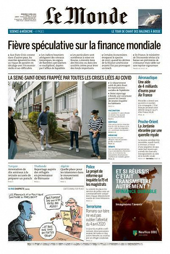 Le Monde du Mercredi 7 Avril 2021