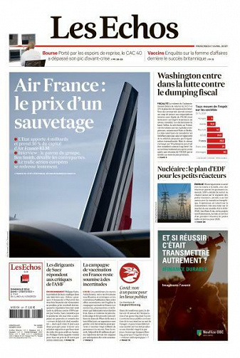 Les Echos du Mercredi 7 Avril 2021