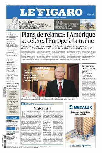 Le Figaro du Mercredi 7 Avril 2021