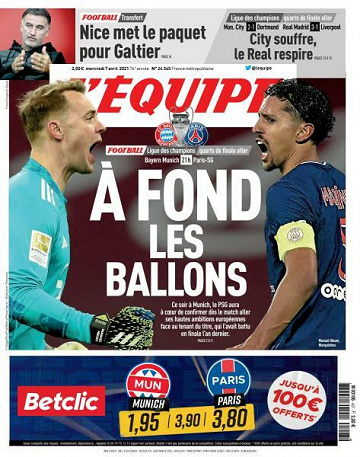 L’equipe du Mercredi 7 Avril 2021