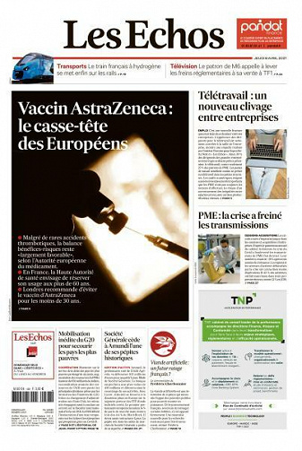 Les Echos du Jeudi 8 Avril 2021