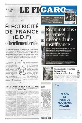 Le Figaro du Jeudi 8 Avril 2021
