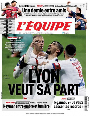 L’equipe du Lundi 12 Avril 2021