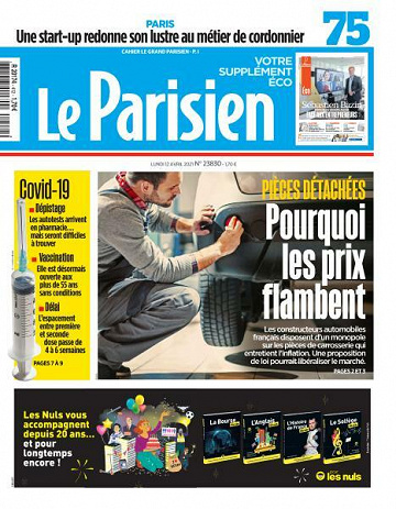 Le Parisien du Lundi 12 Avril 2021