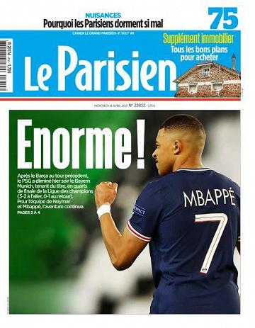 Le Parisien du Mercredi 14 Avril 2021