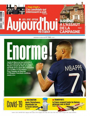 Aujourd’hui en France - 14 Avril 2021
