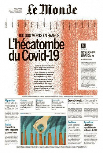 Le Monde du Jeudi 15 Avril 2021