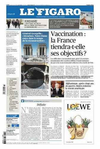 Le Figaro du Jeudi 15 Avril 2021