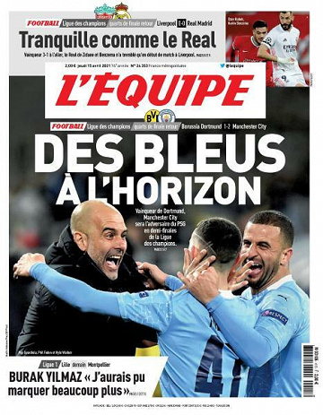L’equipe du Jeudi 15 Avril 2021