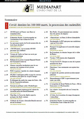 Mediapart du Vendredi 16 Avril 2021