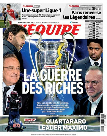 L’equipe du Lundi 19 Avril 2021