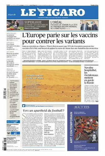 Le Figaro du Mardi 20 Avril 2021
